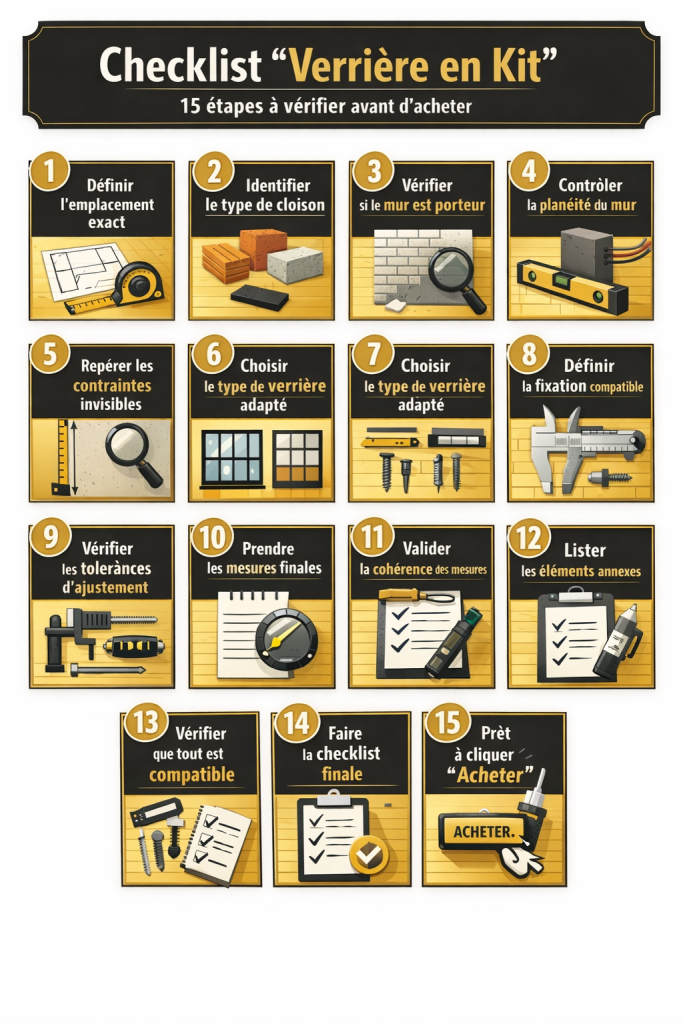 Checklist avant achat d'une verrière en kit